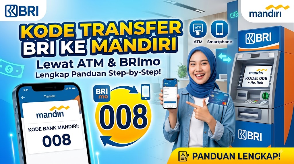 Kode Transfer BRI ke Mandiri Lewat ATM dan BRImo Lengkap Dengan Panduannya