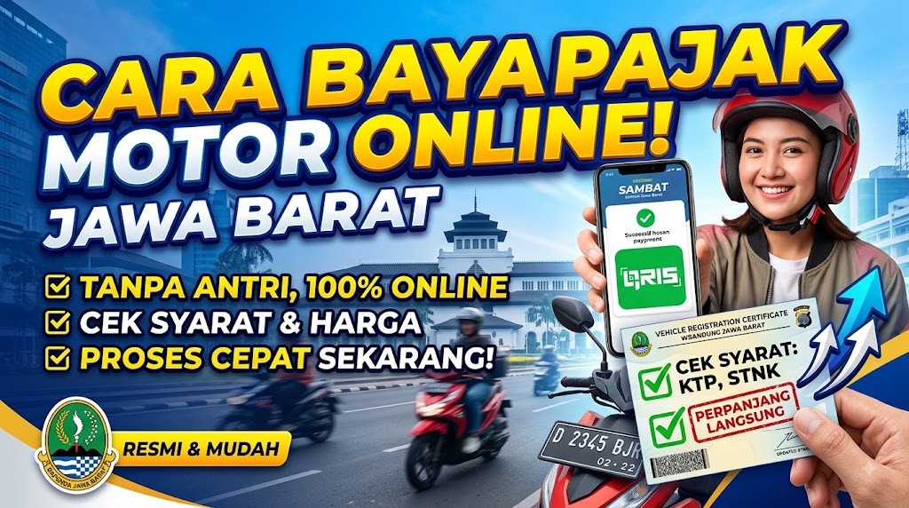 Bagaimana Cara Bayar Pajak Motor Jawa Barat Lewat Online , Cek Syarat dan Perpanjang Langsung