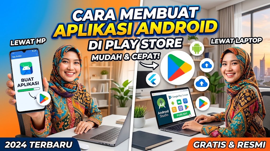 Cara Membuat Aplikasi Android di Play Store Lewat HP dan Laptop