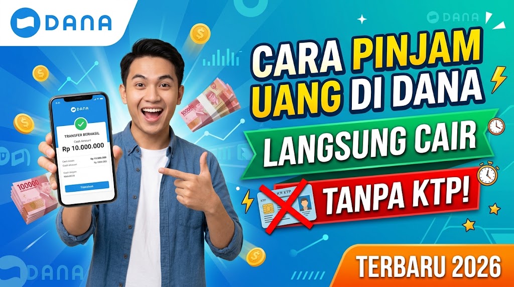 Cara Pinjam Uang di DANA Langsung Cair Tanpa KTP Terbaru 2026