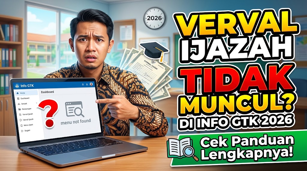 Cara Verval Ijazah di Info GTK 2026 yang Tidak Muncul, Cek Panduan Lengkapnya