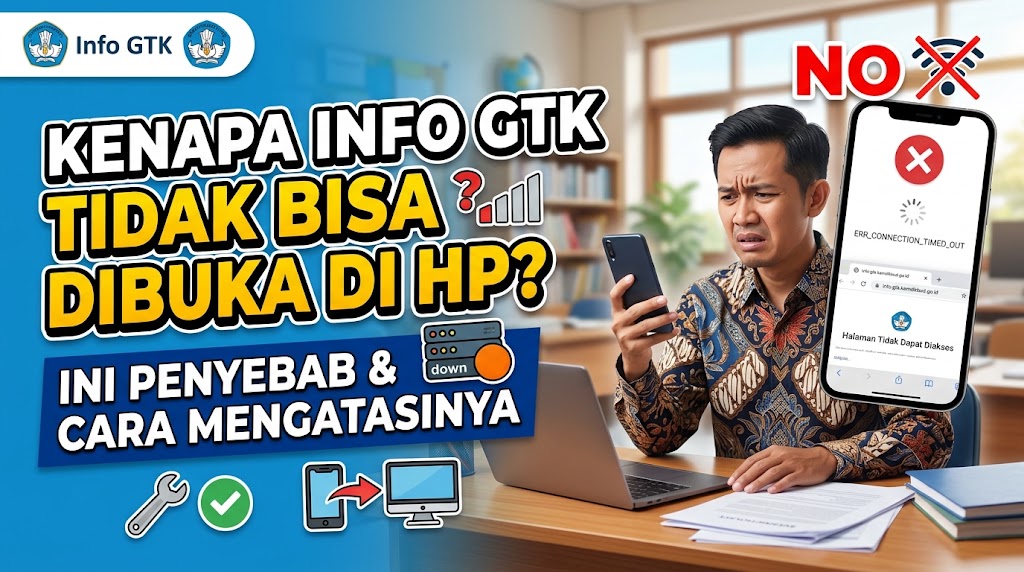 Kenapa Info GTK Tidak Bisa Dibuka di HP? Ini Penyebab dan Cara Mengatasinya